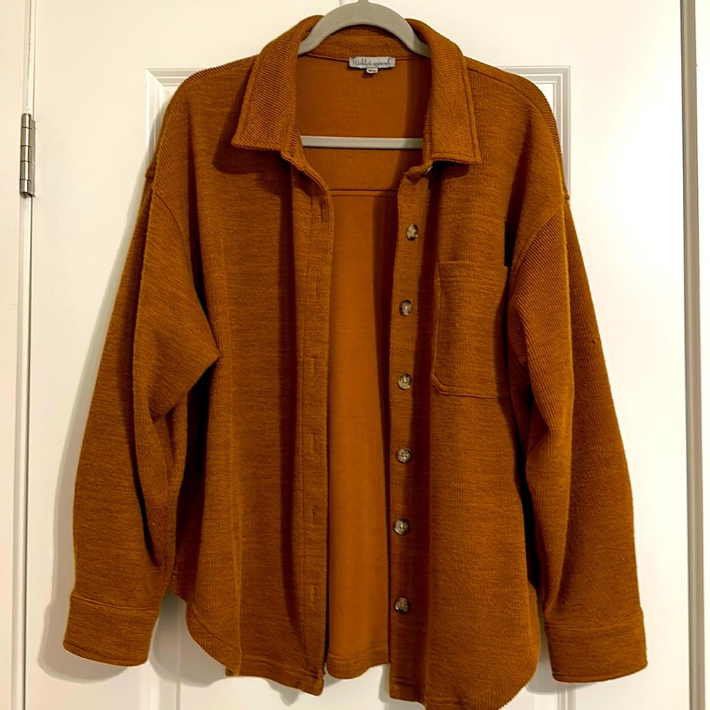 Dark Tan Shacket